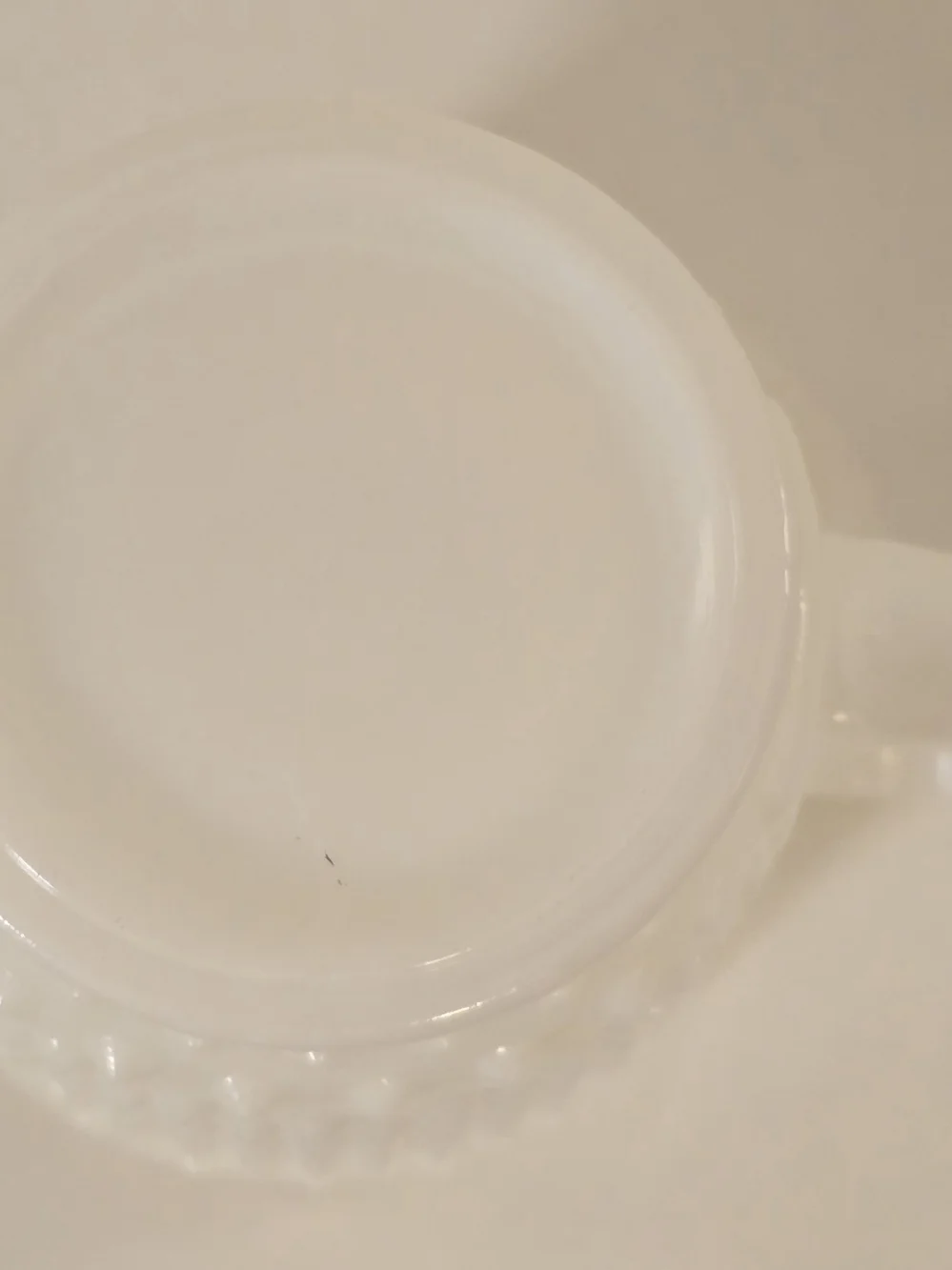 Vintage Anchor Hocking Hobnail Milk Glass Juice Pint Pitcher MCM